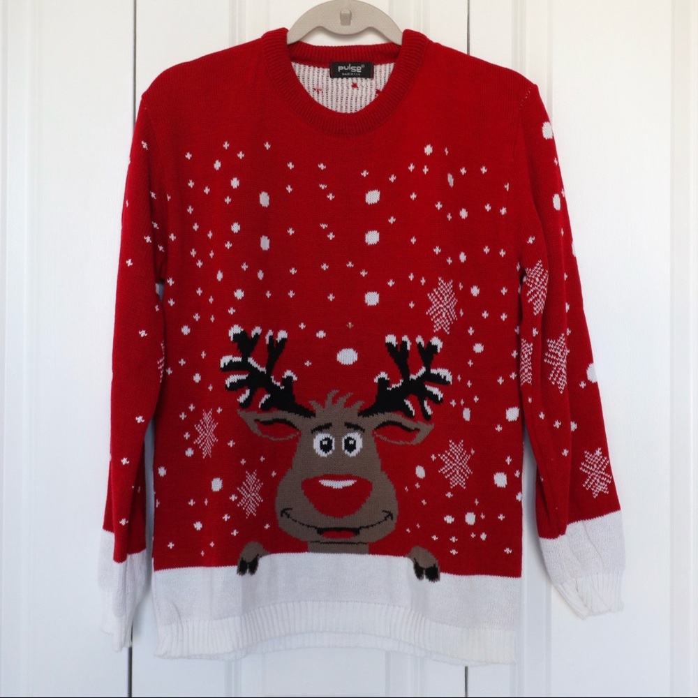 Red Nose Reindeer Ugly Sweater